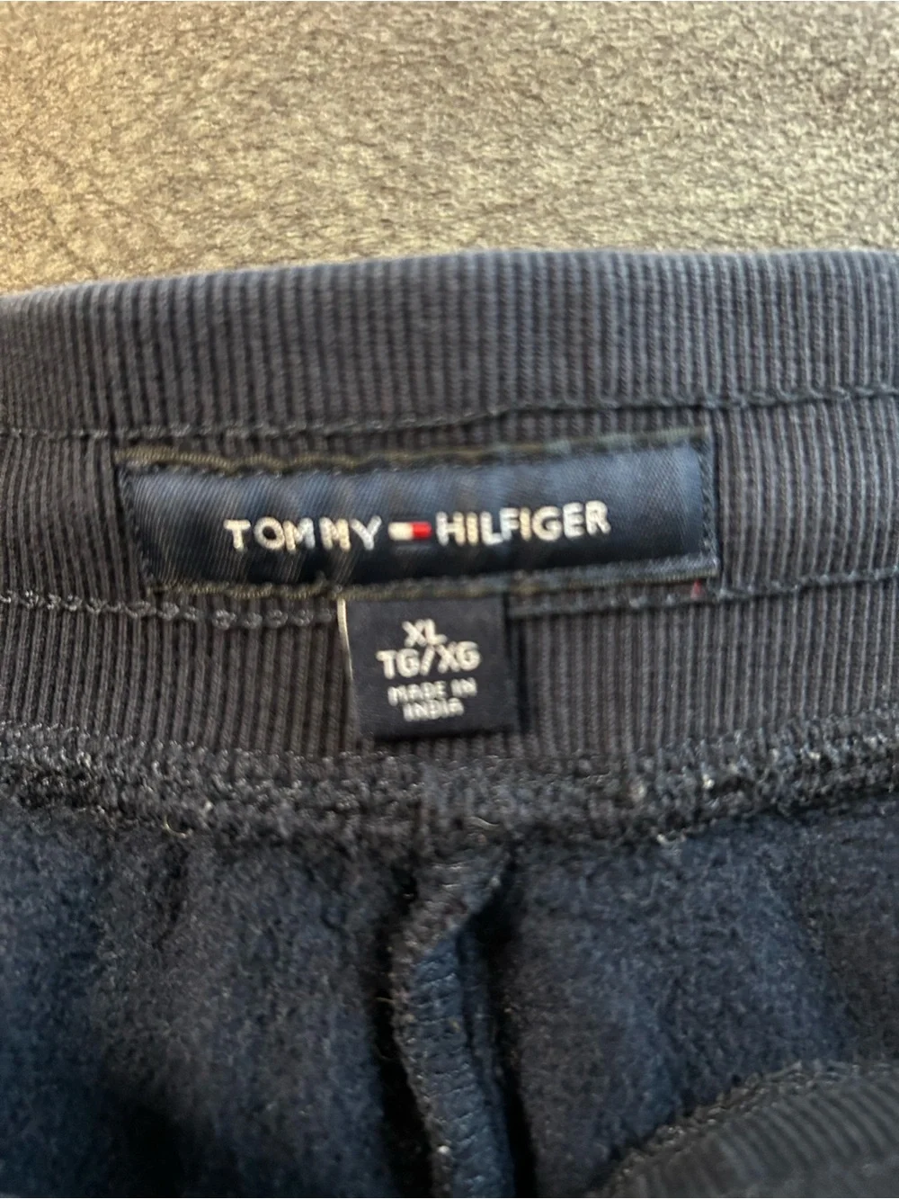 Tommy Hilfiger Navy Athletic Drawstring Shorts with White Logo